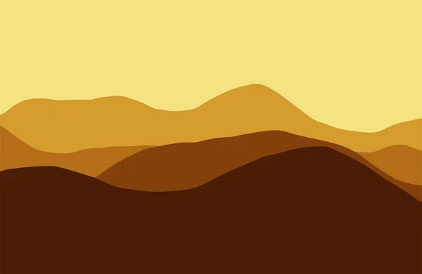Montagne nella foschia al tramonto - Illustrazione vettoriale — Vettoriale Stock