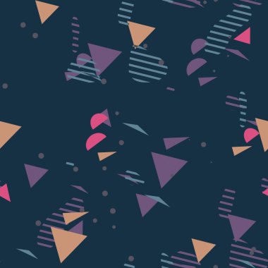 Soyut Şekiller Kusursuz Desen - Tekstil, ambalaj kağıdı, moda için tekrarlanan süs.