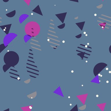 Soyut Şekiller Kusursuz Desen - Tekstil, ambalaj kağıdı, moda için tekrarlanan süs.