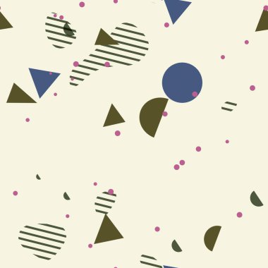 Soyut Şekiller Kusursuz Desen - Tekstil, ambalaj kağıdı, moda için tekrarlanan süs.