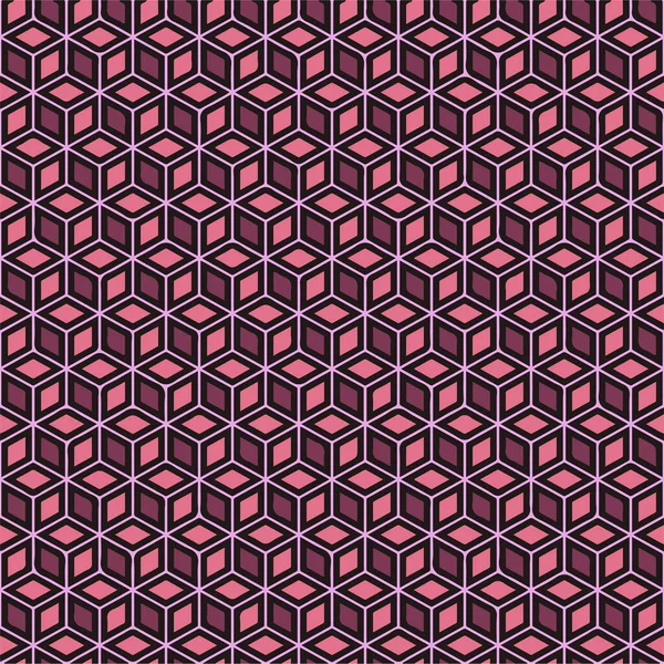 Isometrische Würfel Seamless Vector Pattern - Wiederholtes Ornament für Textilien, Wickelpapier, Mode usw.. — Stockvektor