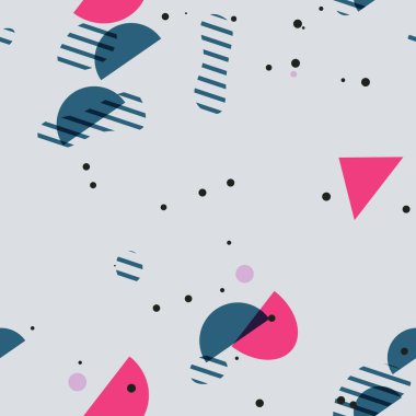 Soyut Şekiller Kusursuz Desen - Tekstil, ambalaj kağıdı, moda için tekrarlanan süs.