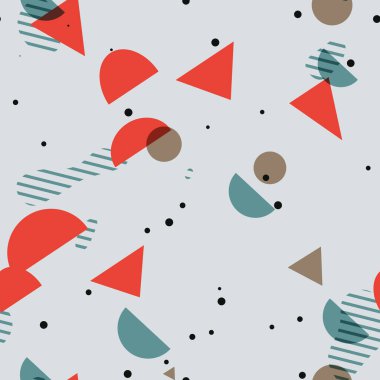 Soyut Şekiller Kusursuz Desen - Tekstil, ambalaj kağıdı, moda için tekrarlanan süs.