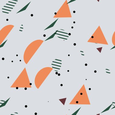 Soyut Şekiller Kusursuz Desen - Tekstil, ambalaj kağıdı, moda için tekrarlanan süs.