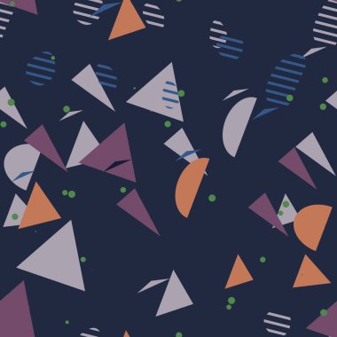 Soyut Şekiller Kusursuz Desen - Tekstil, ambalaj kağıdı, moda için tekrarlanan süs.