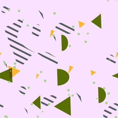 Soyut Şekiller Kusursuz Desen - Tekstil, ambalaj kağıdı, moda için tekrarlanan süs.