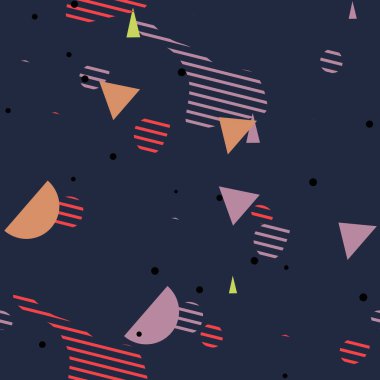 Soyut Şekiller Kusursuz Desen - Tekstil, ambalaj kağıdı, moda için tekrarlanan süs.