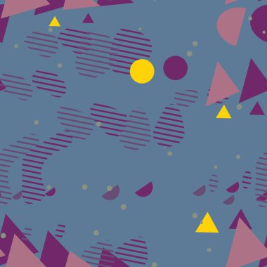 Soyut Şekiller Kusursuz Desen - Tekstil, ambalaj kağıdı, moda için tekrarlanan süs.