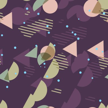 Soyut Şekiller Kusursuz Desen - Tekstil, ambalaj kağıdı, moda için tekrarlanan süs.