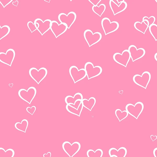 Nahtlose Herzen auf Hintergrund gesprüht - Happy Valentine Day Dekoration Nahtloses Muster — Stockfoto