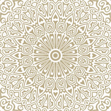 Oriental Gold Deseni - Kusursuz vektör