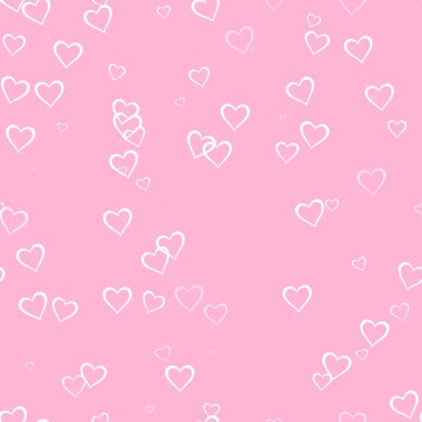 Arka planda kusursuz kalpler serpiştirilmiş Sevgililer Günü Dekorasyonunuz kutlu olsun