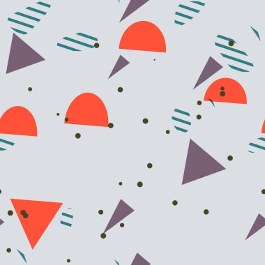 Soyut Şekiller Kusursuz Desen - Tekstil, ambalaj kağıdı, moda için tekrarlanan süs.