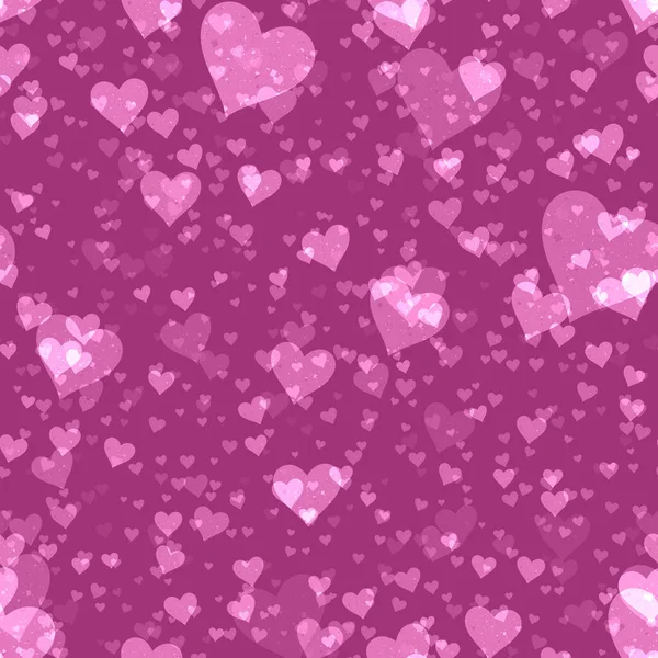 Hearts Sprayed Background Happy Valentine Day Decoration Illustration Seamless Pattern — Stock Photo, Image