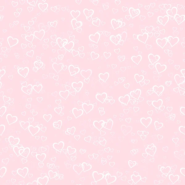 Hearts Sprayed Background Happy Valentine Day Decoration Illustration Seamless Pattern — Stock Photo, Image