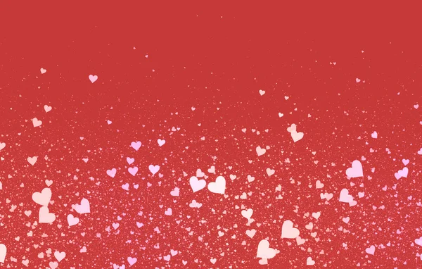 Harten gespoten op de achtergrond - Happy Valentine Day Decoratie — Stockfoto