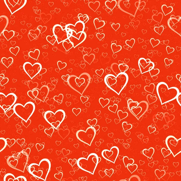 Corações sem costura pulverizado no fundo - Feliz Dia dos Namorados Decoração Padrão sem costura — Fotografia de Stock