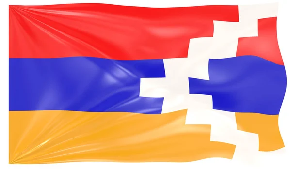 Иллюстрация Размахивания Флагом Арцаха Нагорный Карабах — стоковое фото