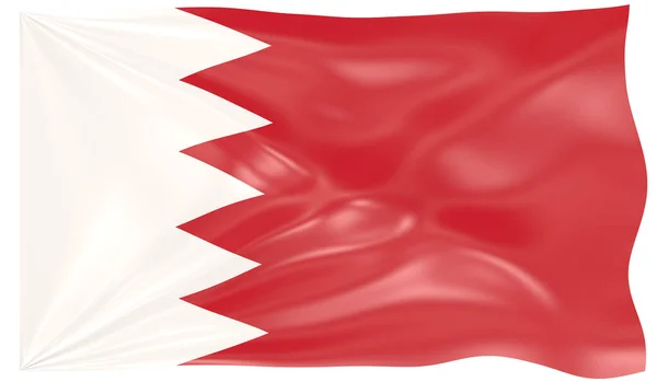Ilustração Uma Bandeira Ondulante Bahrein — Fotografia de Stock
