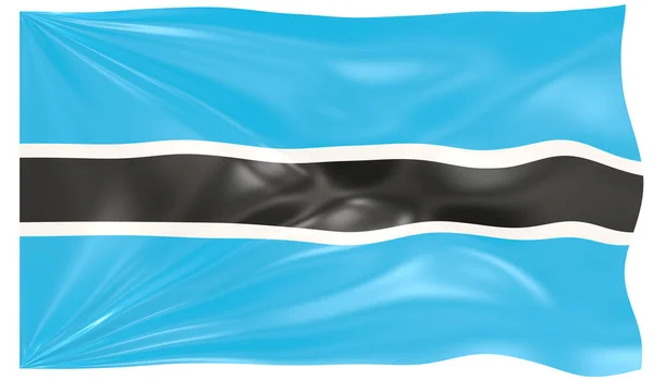 Ilustración Una Bandera Ondeante Botswana —  Fotos de Stock