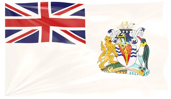 Illustration Waving Flag British Antarctic Territory — Stock Photo, Image