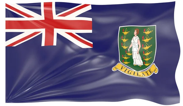 Εικονογράφηση Κυματιστή Σημαία Βρετανικών Παρθένων Νήσων — Φωτογραφία Αρχείου