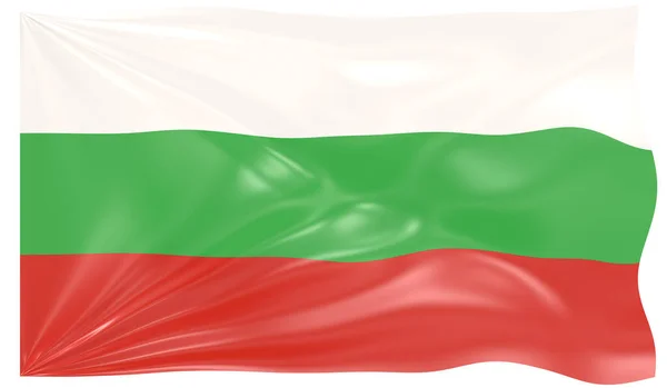 Illustration Einer Wehenden Flagge Bulgariens — Stockfoto