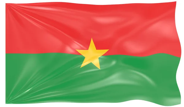 Ilustración Una Bandera Ondeante Burkina Faso —  Fotos de Stock