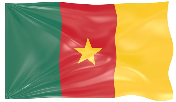 Illustration Waving Flag Cameroon — Stock Photo, Image