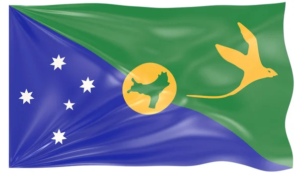 Ilustração Uma Bandeira Ondulante Ilha Christmas — Fotografia de Stock