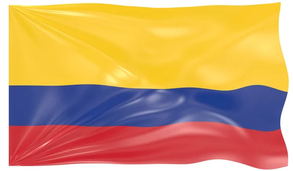 Ilustración Una Bandera Ondeante Colombia — Foto de Stock