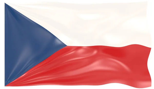 Illustratie Van Een Golvende Vlag Van Tsjechië — Stockfoto