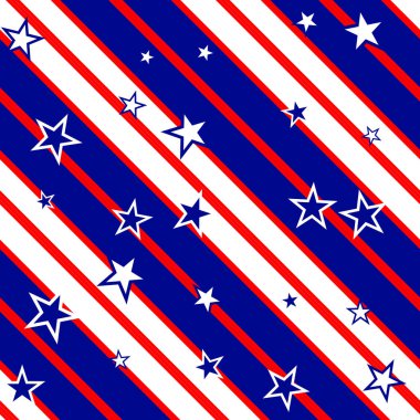 Birleşik Devletler Yıldızlar ve Çizgiler Seçim arkaplanı - Kusursuz Desen