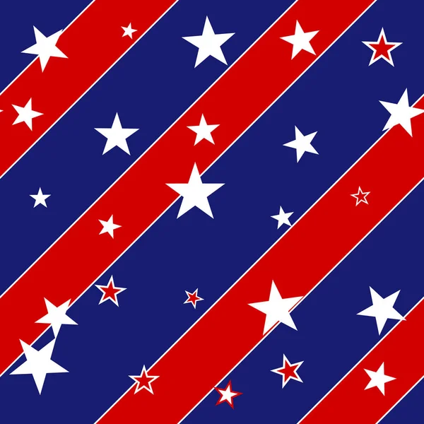 United States Stars Stripes Verkiezingsachtergrond Naadloos Patroon — Stockfoto