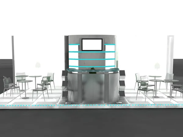 Render Exhibition Stand — Stock Photo, Image