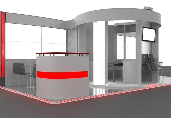 Rendering Uno Stand Espositivo — Foto Stock