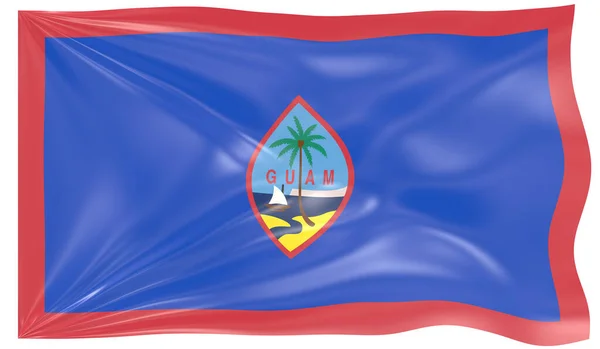 Illustration Waving Flag Guam — Stock Photo, Image