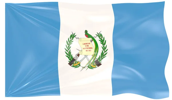 Ilustración Una Bandera Ondeante Guatemala —  Fotos de Stock