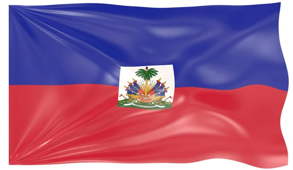 Ilustração Uma Bandeira Ondulante Haiti — Fotografia de Stock