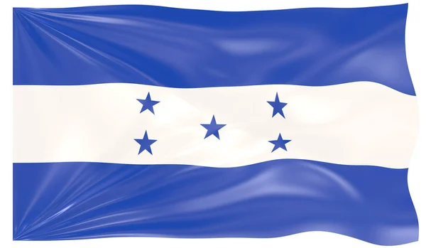 Ilustración Una Bandera Ondeante Honduras — Foto de Stock