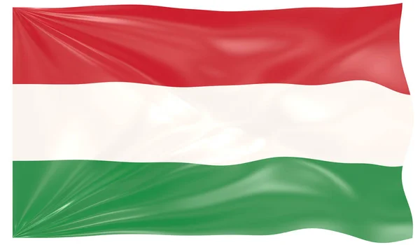 헝가리의 흔들리는 깃발의 — 스톡 사진