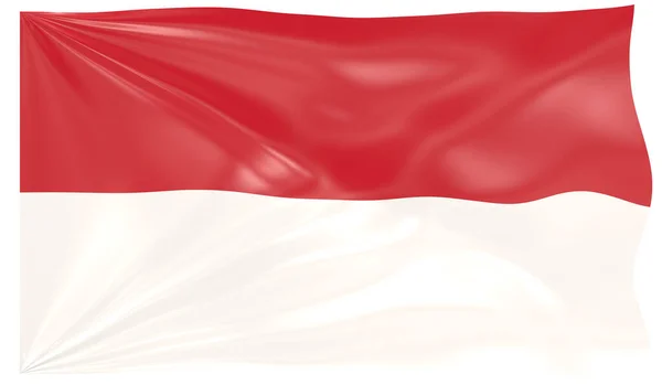 Ilustracja Machającej Flagi Indonezji — Zdjęcie stockowe