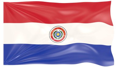 Bir Paraguay Dalgalı Bayrağının 3D canlandırmasıName