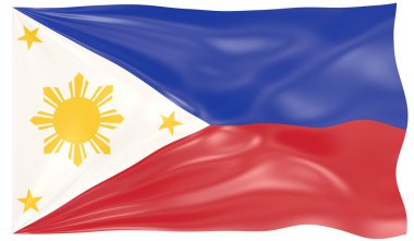 Filipinler 'in Dalgalı Bayrağının 3D canlandırması