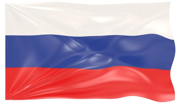 Vykreslení Vlající Vlajky Ruska — Stock fotografie