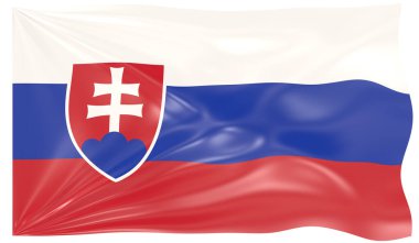 Slovakya 'nın Dalgalı Bayrağının 3D canlandırması