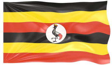 Dalgalanan Uganda Bayrağının 3D canlandırmasıName