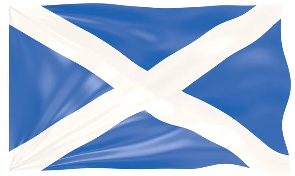 スコットランドの波旗の3Dレンダリング — ストック写真