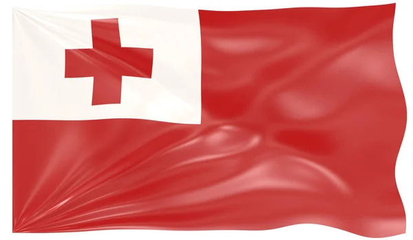 Darstellung Einer Wehenden Flagge Von Tonga — Stockfoto