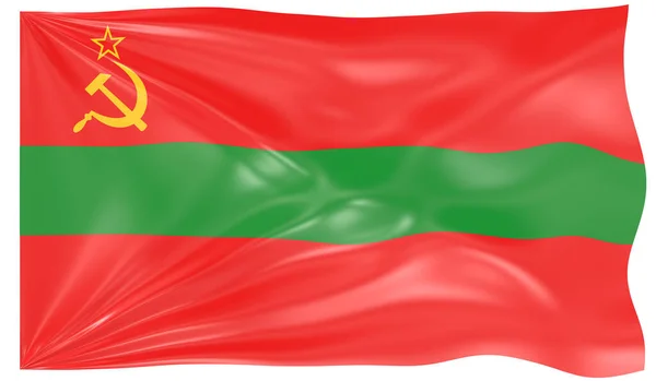 Καθιστούν Κυματιστή Σημαία Της Υπερδνειστερίας — Φωτογραφία Αρχείου